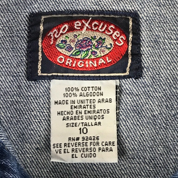 Vintage No Excuses Denim Jacket: Size 10 - Picture 4 of 8